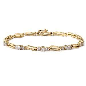   14k Yellow Gold Diamond Tennis Bracelet (1.00 ctw) Jewelry