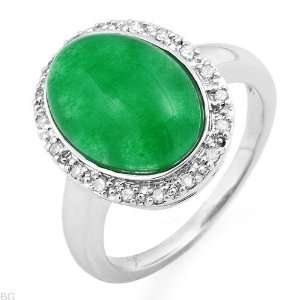   Jade Beautifully Crafted In 14K White Gold. Total Item Weight 5.5G