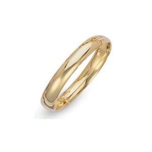   Gold Classic Bangle Bracelet 7in long 6.35mm wide 4.9 grams Jewelry
