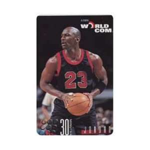 Collectible Phone Card 30m Michael Jordan With Black & Red Uniform 