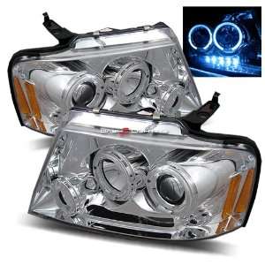    04 08 Ford F150 Halo LED Projector Headlights   Chrome Automotive