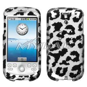 com HTC myTouch 3G Black Leopard 2D Silver Skin Phone Protector Cover 