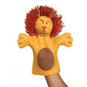    Earth Divas FT 11 Felted Wool Lion Hand Puppet Toys & Games