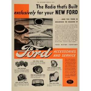 1935 Ad Ford Accessories Radio Dual Windshield Wiper   Original Print 