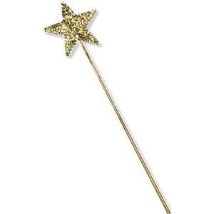  Star Magic Wand with Sequins Gold Sequined Halloween 
