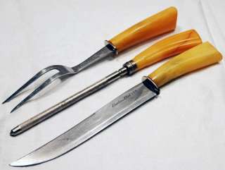 1950S USA STAINLESS STEEL 3 PIECE CARVING KNIFE SET  