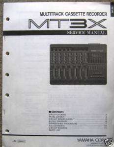 Yamaha Original Service Manual MT3X Multitrack Recorder  