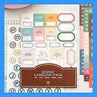 chic blank label sticker set iconic 8 sheets labeling sticker