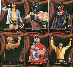 2011 Topps WWE Catchy Phrases 10 Card Insert Set Cena, Ryder, Rock 