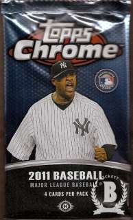 2011 Topps Chrome Baseball Hobby Pack (4 cards per Pack)  