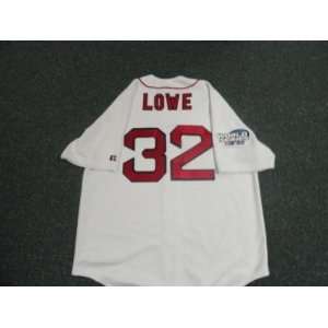  Derek Lowe Signed Jersey   2004 World Series Red Sox 