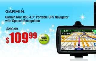 Garmin Nuvi 855 4.3 inch Portable GPS Navigator with Speech 