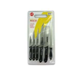  Bulk Pack of 24   7 Pack professional knife set with cutting board 