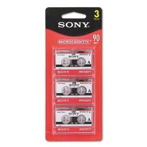  Sony Audio Microcassette 90 min 3 Pack