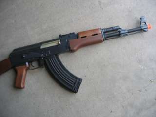 DE Metal AK 47 Electric AEG Airsoft Gun 420 FPS Wood  