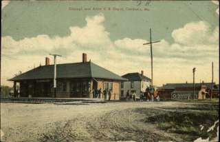 CENTRALIA MO RR Train Station c1910 Postcard  