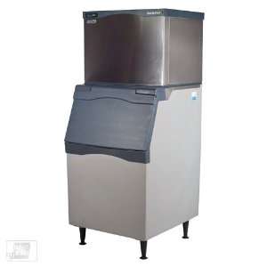   595 Lb Half Size Cube Ice Machine w/ Storage Bin