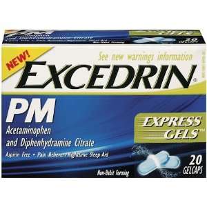  Excedrin PM Express Gels Pain Reliever Nighttime Sleep Aid 