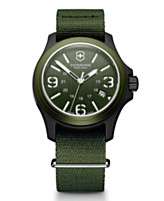 Victorinox Swiss Army Watch, Mens Green Nylon Strap 241514