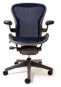 Aeron Chair by Herman Miller   Basic   Graphite Frame   Sapphire 