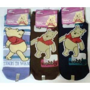  Winnie the Pooh Adult Socks Size 9 11 Set of 3 Baby