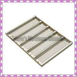 Sub sandwich roll pan 5 perforated mold glazed aluminum  