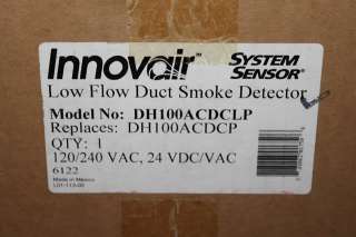   SENSOR INNOVAIR DH100ACDCLP PHOTOELECTRIC LOW FLOW DUCT SMOKE DETECTOR