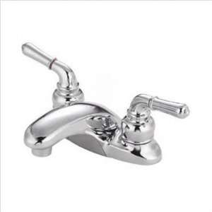   Faucet with Modern Lever Handles Finish Vintage Brass, Drain Pop Up