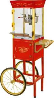 Popcorn Machine Pop Corn Machine Popper + Cart Stand Nostalgia 