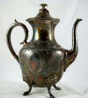 Antique Meriden Britannia Silver Plated Teapot 1866  