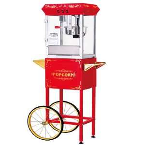  Northern Popcorn Red Foundation Antique Style Popcorn Popper Machine 