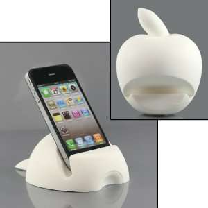ZuGadgets White / Apple Shape Mobile Cell Phone Stand Holder / Phone 