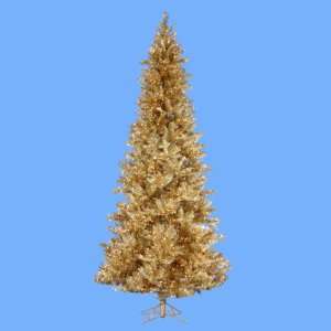  9 Pre Lit Artificial Designer Champagne Gold Christmas Tree 