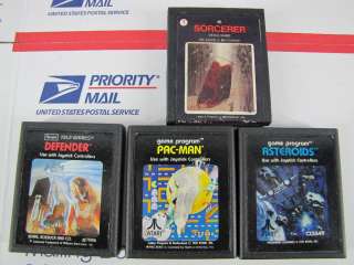 VINTAGE ~ Lot of 4 ATARI 2600 Game Programs incls PAC MAN  Fast USA 