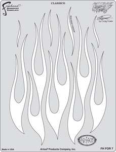 Fraser Flame O Rama 2 Airbrush Paint Stencil Classico Template  