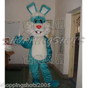 Pink Angora Rabbit Mascot Costume Fancy Dress R00407 adult one size 