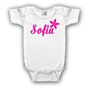   PERSONALIZED BABY GIRL INFANT NEWBORN ONESIE T SHIRT CLOTHING GIFT NEW