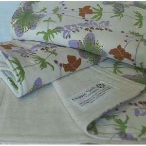    Organic Cotton Baby Blanket and Burp Cloth Set   Garden Baby