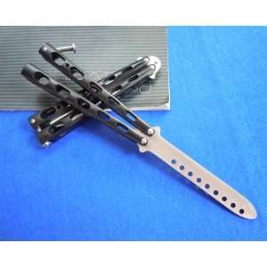   powerful Practice BALISONG BUTTERFLY COMB Knife Trainer tool folded