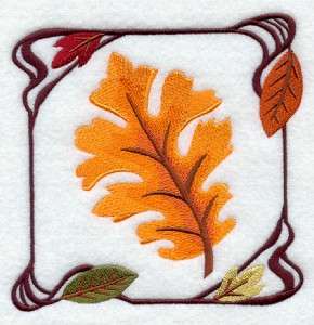   Autumn Leaves   2 EMBROIDERED BATH OR KITCHEN TOWELS by Susan  