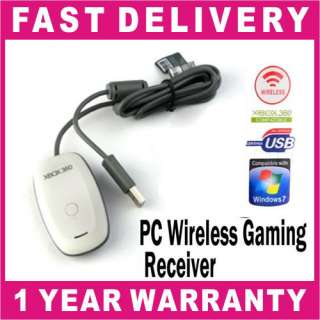 PC Wireless Gaming USB Receiver Adapter For Xbox 360 Controller White 