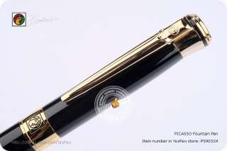   Fountain Pen    PS903 SWEEDEN FLOWER KING    Lacquered Black GT