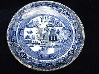 Vintage Blue Willow Saucer Buffalo Pottery 1911  