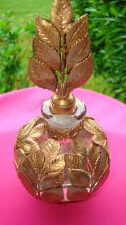 Vintage Irice Gold Ormolu Perfume Bottle  