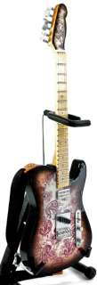 Miniature Guitar Brad Paisley Black Cr Tel  