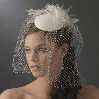 HeadPiece Fascinator Wedding Bird Cage Veil Bridal Hat  