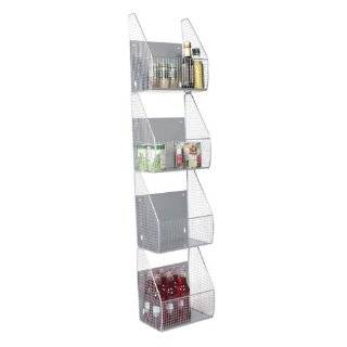  Deluxe 4 Tier Pewter Utility Baskets   Door or Wall Mount 