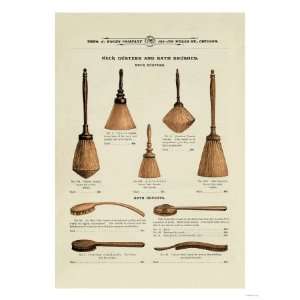  Barbers Neck Dusters and Bath Brushes Giclee Poster Print 