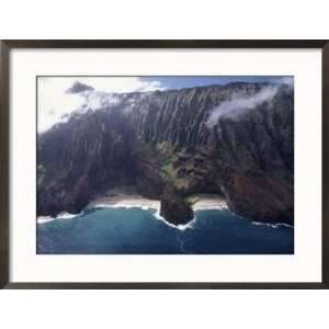  Na Pali Coast Seen by Helicopter, Kauai, HI Framed Art 