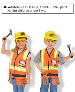 Melissa & Doug Kids Costume, Construction Worker Dress Up Set   Kids 